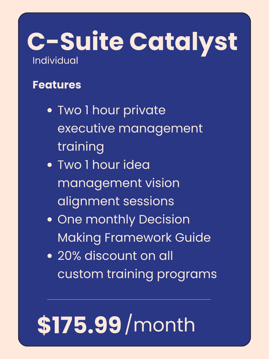 CLICK HERE! The C-Suite Catalyst Membership
