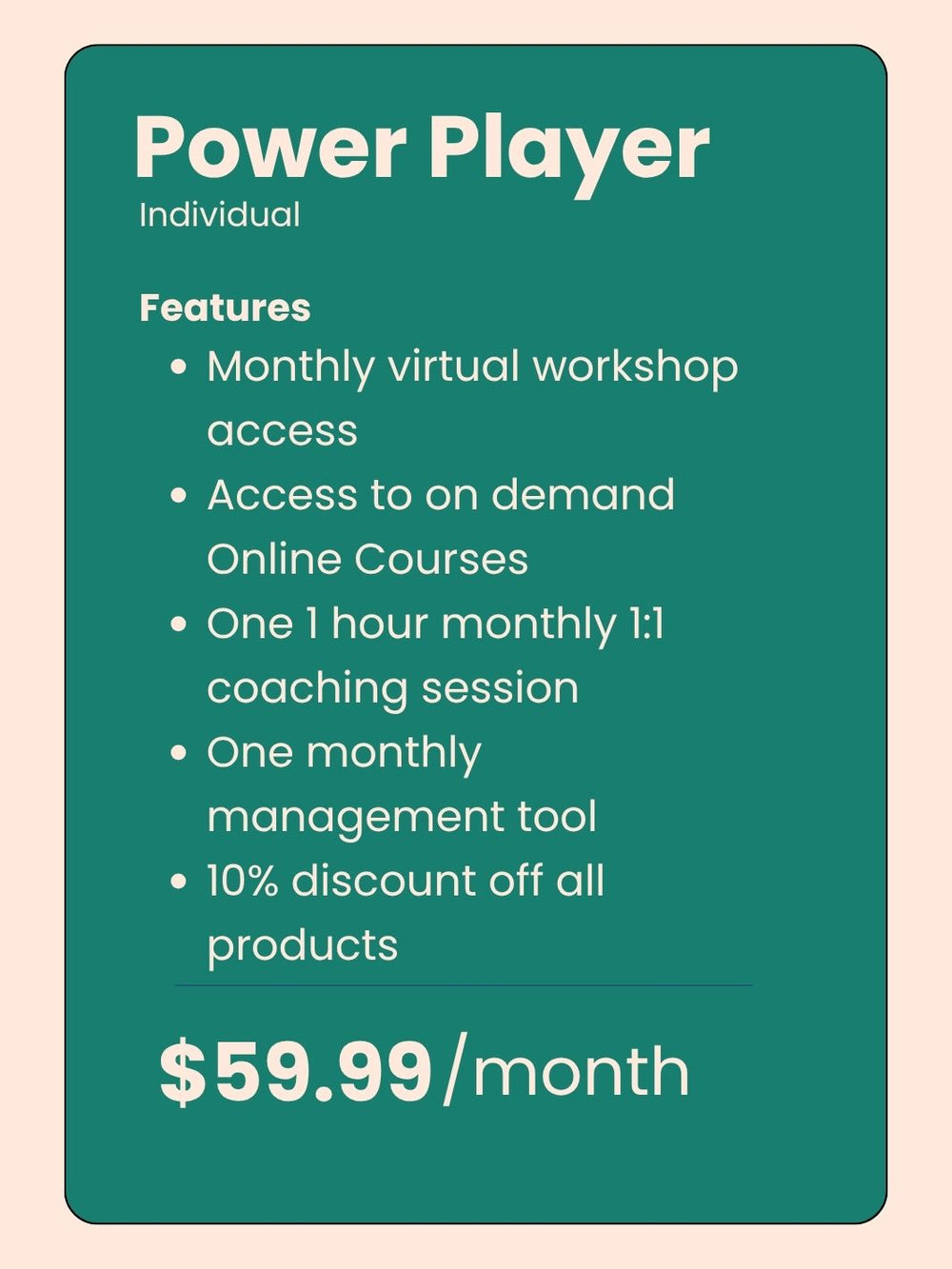 CLICK HERE! The Power Player Plan Membership
